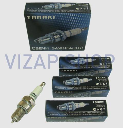 TKG-3707000-62 - Свеча зажигания дв.ЗМЗ-405,406 Евро-0,2 (Ключ 21,длинная) А14ДВР "TANAKI" (к-т 4шт.) от Интернет-Магазина vizap.shop