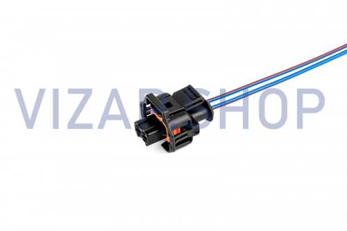 AX537 - Разъем на датчик температуры BOSCH дв.ЗМЗ-405 Евро-3 (датчик 0 280 130 093), с проводами "CARGEN"