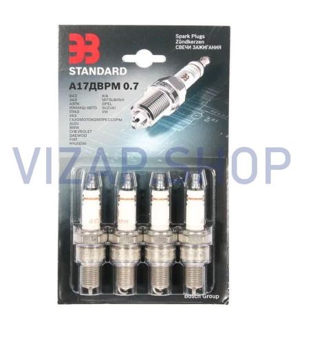 F01H7B0030 - Свеча зажигания дв.УМЗ-4216 (длинная LR15YC) Евро-3,4 (к-т 4шт.) "ЭЗ" (ан.F6RTCU,А17ДВРМ) блистер от Интернет-Магазина vizap.shop