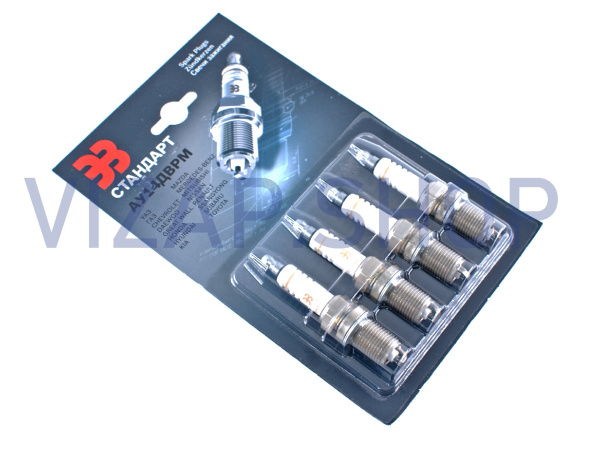 F01H7B0040 - Свеча зажигания дв.ЗМЗ-405,409 Евро-3,4,5 (Ключ16, DR17YC) "ЭЗ" (к-т 4шт. блистер) (АУ14ДВРМ) от Интернет-Магазина vizap.shop