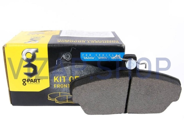 GP.11510073 - Колодки тормозные передние ГАЗель (к-т 4шт.) "G-PART" (277) от Интернет-Магазина vizap.shop